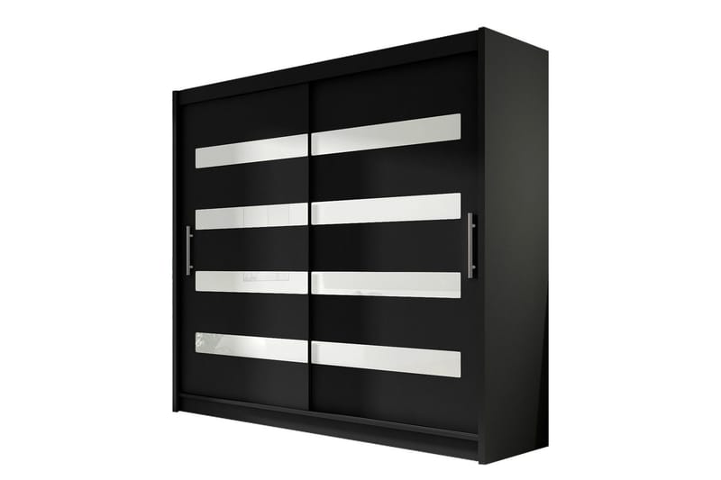 Prag Garderob 180x57x215 cm LED-belysning Scandinavian Choice Black - Säilytys - Vaatesäilytys - Vaatekaappi