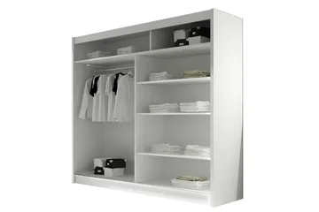 Prag Garderob 180x57x215 cm Scandinavian Choice Black - Säilytys - Vaatesäilytys - Vaatekaappi