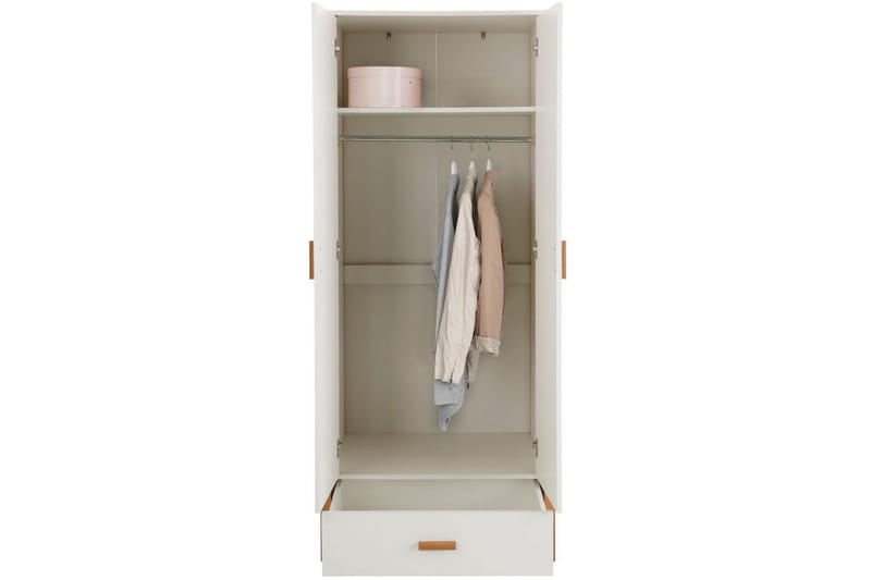 Vaatekaappi Charlieu 80 cm - Valkoinen - Säilytys - Vaatesäilytys - Vaatekaappi - Pukulaukku