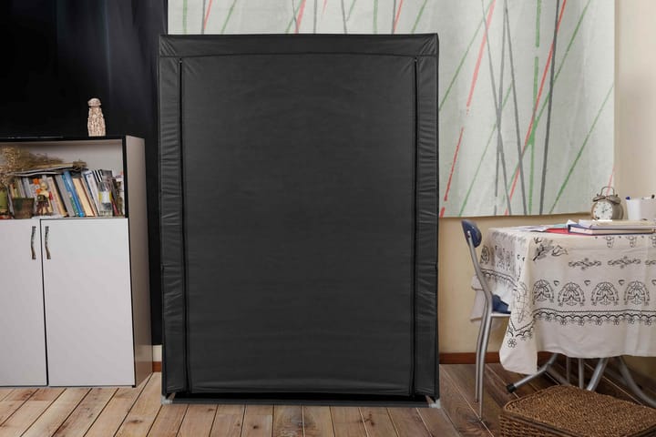Vaatekaappi Zakkum 102x146 cm - Musta - Pukulaukku