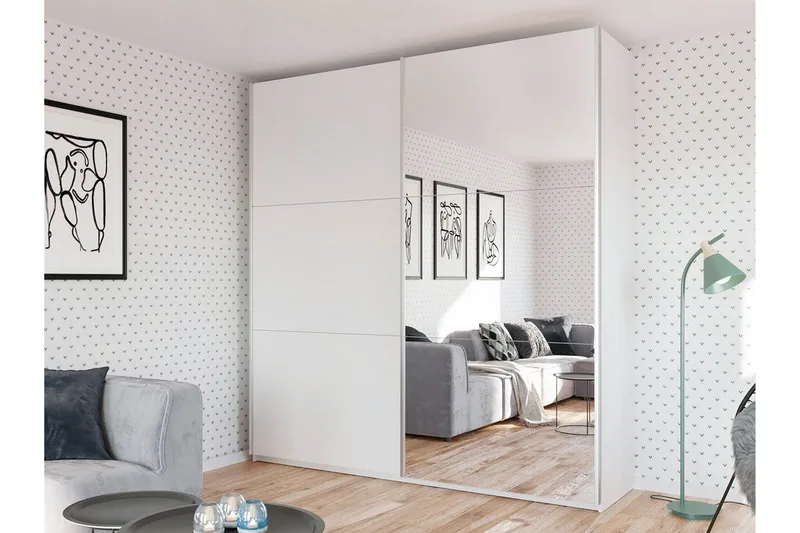 Rhodes Vaatekaappi 225x65x244 cm - Säilytys - Vaatesäilytys - Vaatekaappi