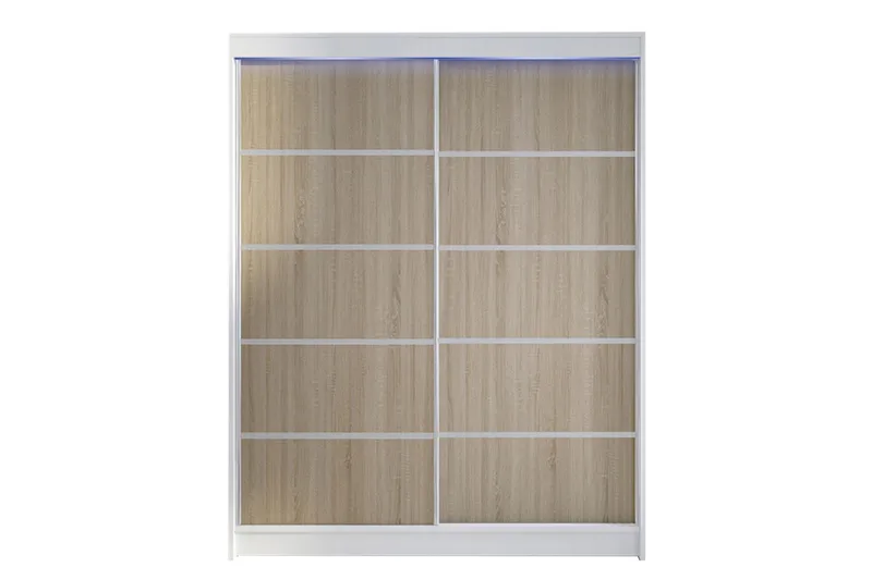 Vaatekaappi Richmond 150x200 cm, Ruskea/Valkoinen