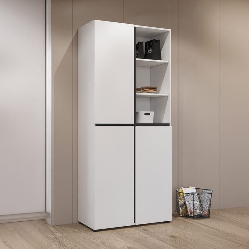 Vaatekaappi Risti 3 ovea - Valkoinen - Säilytys - Vaatesäilytys - Vaatekaappi