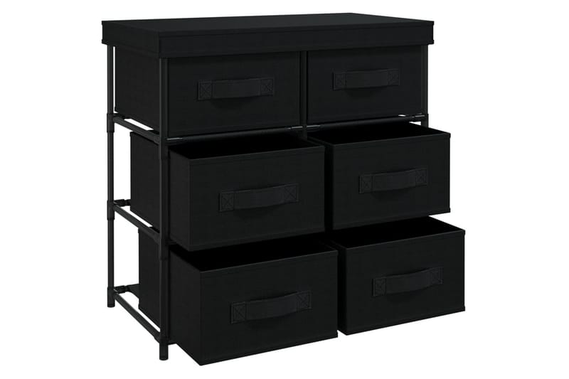Säilytyskaappi 6 laatikolla 55x29x55 cm musta teräs - Musta - Säilytys - Vaatesäilytys - Vaatekaappi