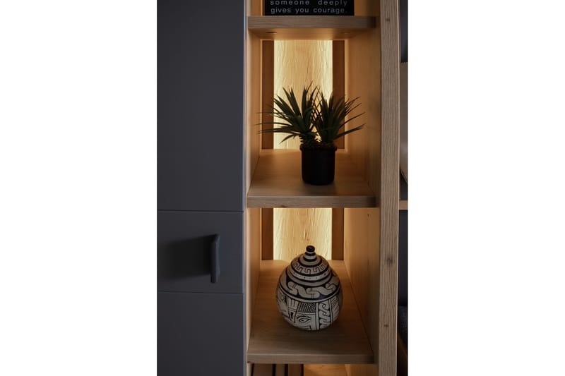 Säilytyskaappi Morrols 37x76 cm - Harmaa/Luonnonväri - Säilytys - Vaatesäilytys - Vaatekaappi