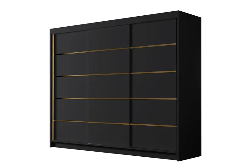 Vaatekaappi Samisia 250x215 cm, Musta