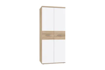 Vaatekaappi Schappach 80x189 cm - Ruskea/Valkoinen - Säilytys - Vaatesäilytys - Vaatekaappi