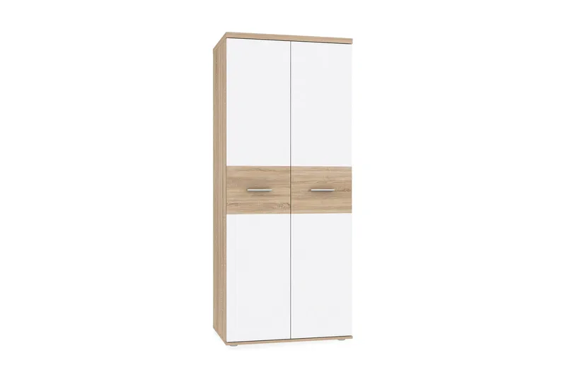 Vaatekaappi Schappach 80x189 cm, Ruskea/Valkoinen
