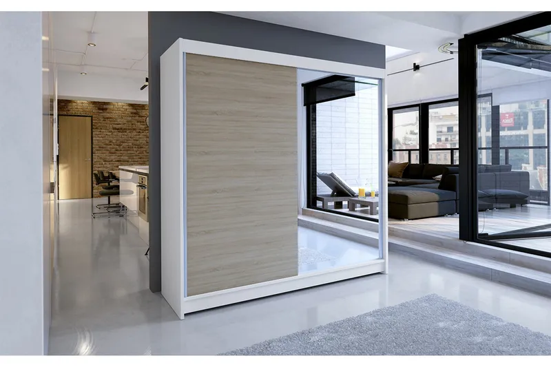 Talin Vaatekaappi 180x58x215 cm - Säilytys - Vaatesäilytys - Vaatekaappi