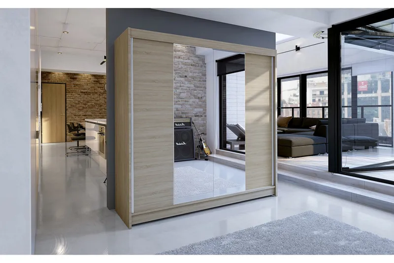 Talin Vaatekaappi 180x58x215 cm - Säilytys - Vaatesäilytys - Vaatekaappi