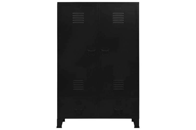 Vaatekaappi teollinen musta 90x40x140 cm teräs - Musta - Säilytys - Vaatesäilytys - Vaatekaappi