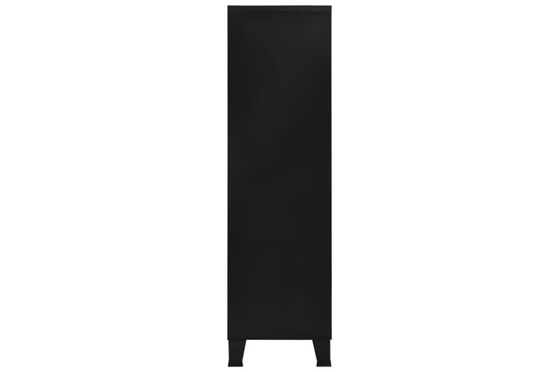 Vaatekaappi teollinen musta 90x40x140 cm teräs - Musta - Säilytys - Vaatesäilytys - Vaatekaappi