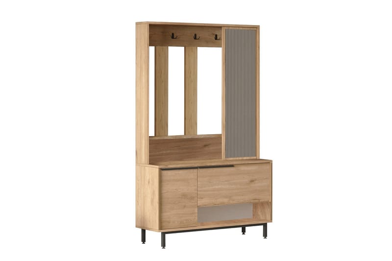 Aulakalusto Liyakat - Pähkinä - Säilytys - Vaatesäilytys - Vaatekaappi - Vaatekaapin hyllyjärjestelmät - Koriteline runko