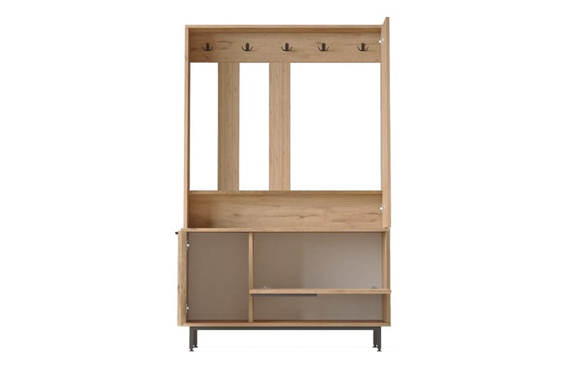 Aulakalusto Liyakat - Pähkinä - Säilytys - Vaatesäilytys - Vaatekaappi - Vaatekaapin hyllyjärjestelmät - Koriteline runko