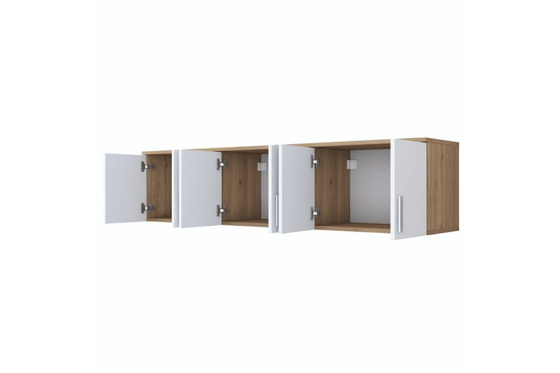 Aulakalusto Lukkha - Pähkinä/Valkoinen - Säilytys - Vaatesäilytys - Vaatekaappi - Vaatekaapin hyllyjärjestelmät - Koriteline runko