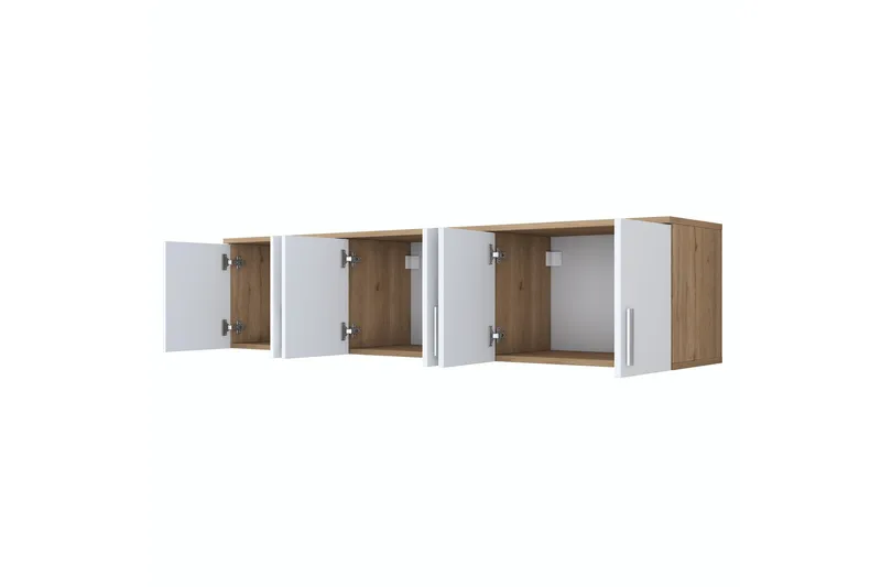 Aulakalusto Lukkha - Pähkinä/Valkoinen - Säilytys - Vaatesäilytys - Vaatekaappi - Vaatekaapin hyllyjärjestelmät - Koriteline runko