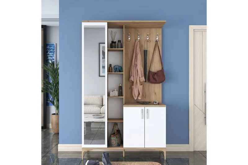 Aulakalusto Lukkha, Pähkinä/Valkoinen