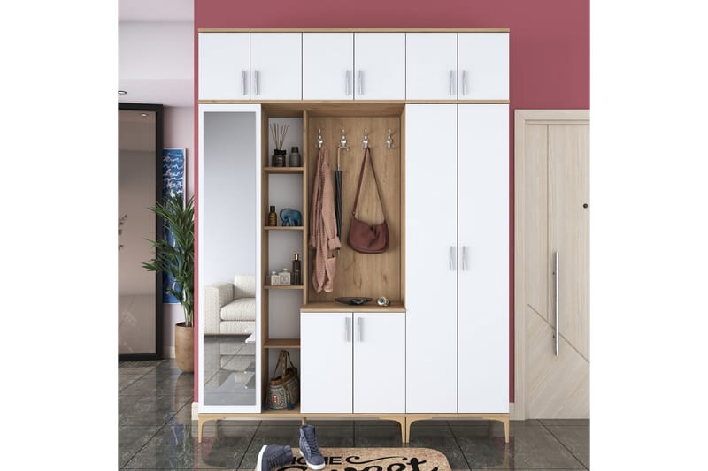 Aulakalusto Lukkha, Pähkinä/Valkoinen