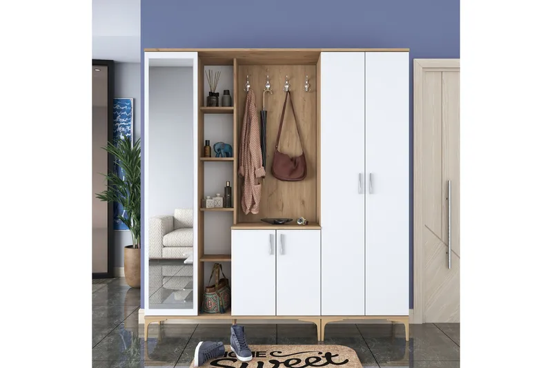 Aulakalusto Lukkha, Pähkinä/Valkoinen