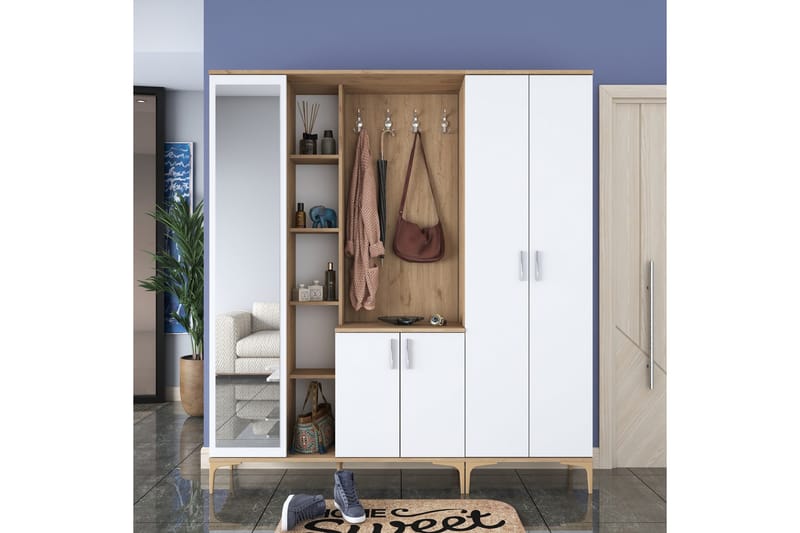 Aulakalusto Lukkha, Pähkinä/Valkoinen