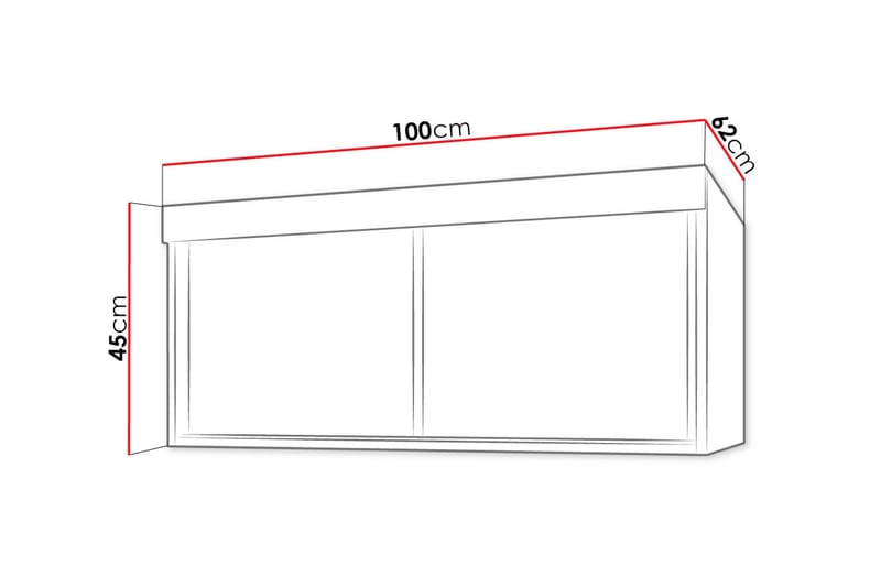 Hyllysäilytin Szaf 62x100 cm Vaatekaappiin - Vaatekaapin hyllynkannatin - Hyllytaso & hyllynkannatin