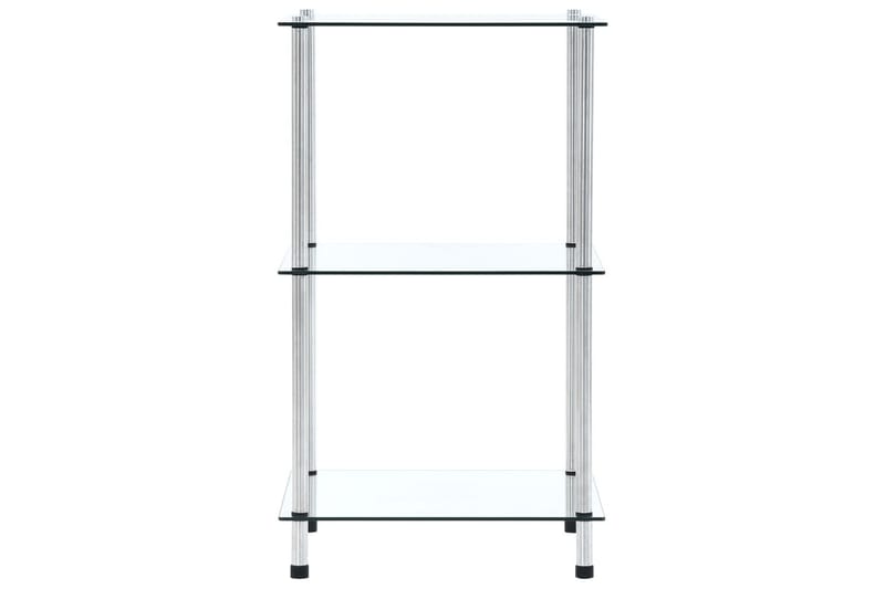 3-kerroksinen hylly läpinäkyvä 40x40x67 cm karkaistu lasi - Läpinäkyvä - Säilytys - Vaatesäilytys - Vaatekaappi - Vaatekaapin hyllyjärjestelmät - Vaatekaapin hyllytaso