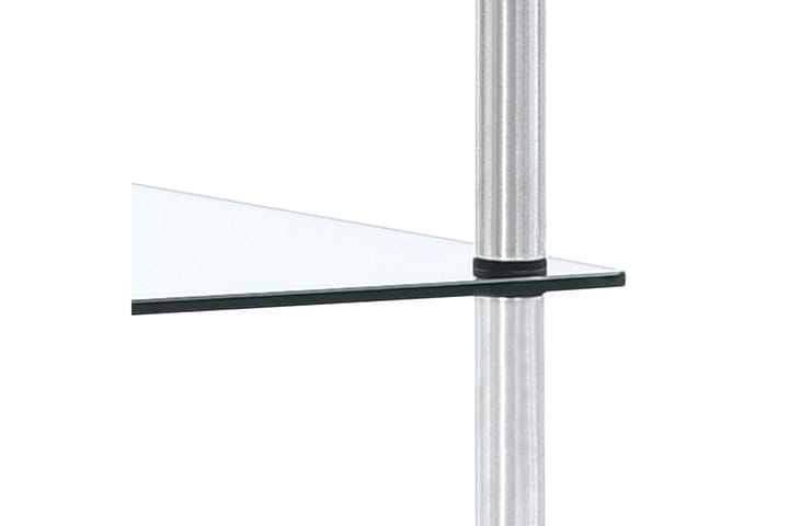 3-kerroksinen hylly läpinäkyvä 40x40x67 cm karkaistu lasi - Läpinäkyvä - Vaatekaapin hyllytaso - Hyllytaso & hyllynkannatin