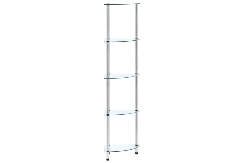 5-kerroksinen hylly läpinäkyvä 30x30x130 cm karkaistu lasi - Läpinäkyvä - Säilytys - Vaatesäilytys - Vaatekaappi - Vaatekaapin hyllyjärjestelmät - Vaatekaapin hyllytaso