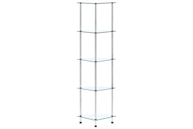 5-kerroksinen hylly läpinäkyvä 30x30x130 cm karkaistu lasi - Läpinäkyvä - Säilytys - Vaatesäilytys - Vaatekaappi - Vaatekaapin hyllyjärjestelmät - Vaatekaapin hyllytaso