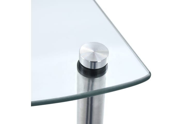 5-kerroksinen hylly läpinäkyvä 30x30x130 cm karkaistu lasi - Läpinäkyvä - Vaatekaapin hyllytaso - Hyllytaso & hyllynkannatin