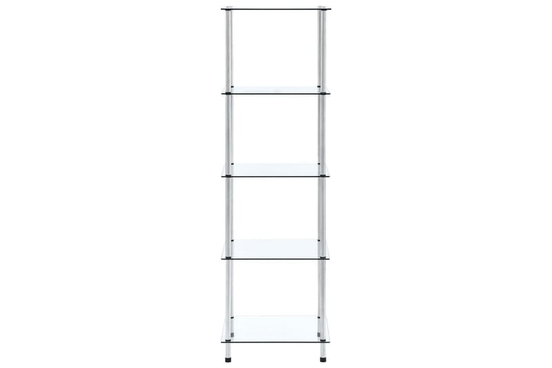 5-kerroksinen hylly läpinäkyvä 40x40x130 cm karkaistu lasi - Läpinäkyvä - Säilytys - Vaatesäilytys - Vaatekaappi - Vaatekaapin hyllyjärjestelmät - Vaatekaapin hyllytaso