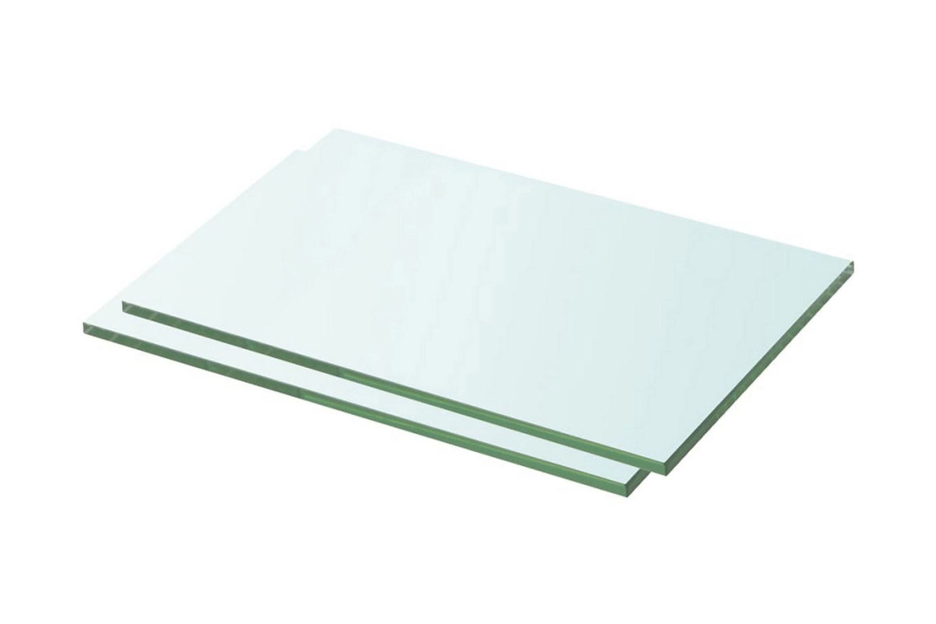 Hyllyt 2 kpl kirkas lasi 30x15 cm - Säilytys - Vaatesäilytys - Vaatekaappi - Vaatekaapin hyllyjärjestelmät - Vaatekaapin hyllytaso