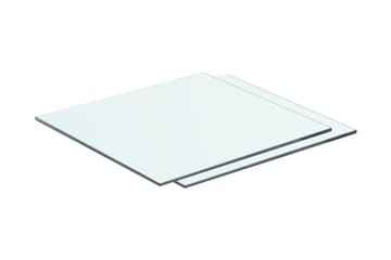 Hyllyt 2 kpl kirkas lasi 40x30 cm - Säilytys - Vaatesäilytys - Vaatekaappi - Vaatekaapin hyllyjärjestelmät - Vaatekaapin hyllytaso
