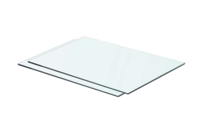 Hyllyt 2 kpl kirkas lasi 50x30 cm - Säilytys - Vaatesäilytys - Vaatekaappi - Vaatekaapin hyllyjärjestelmät - Vaatekaapin hyllytaso
