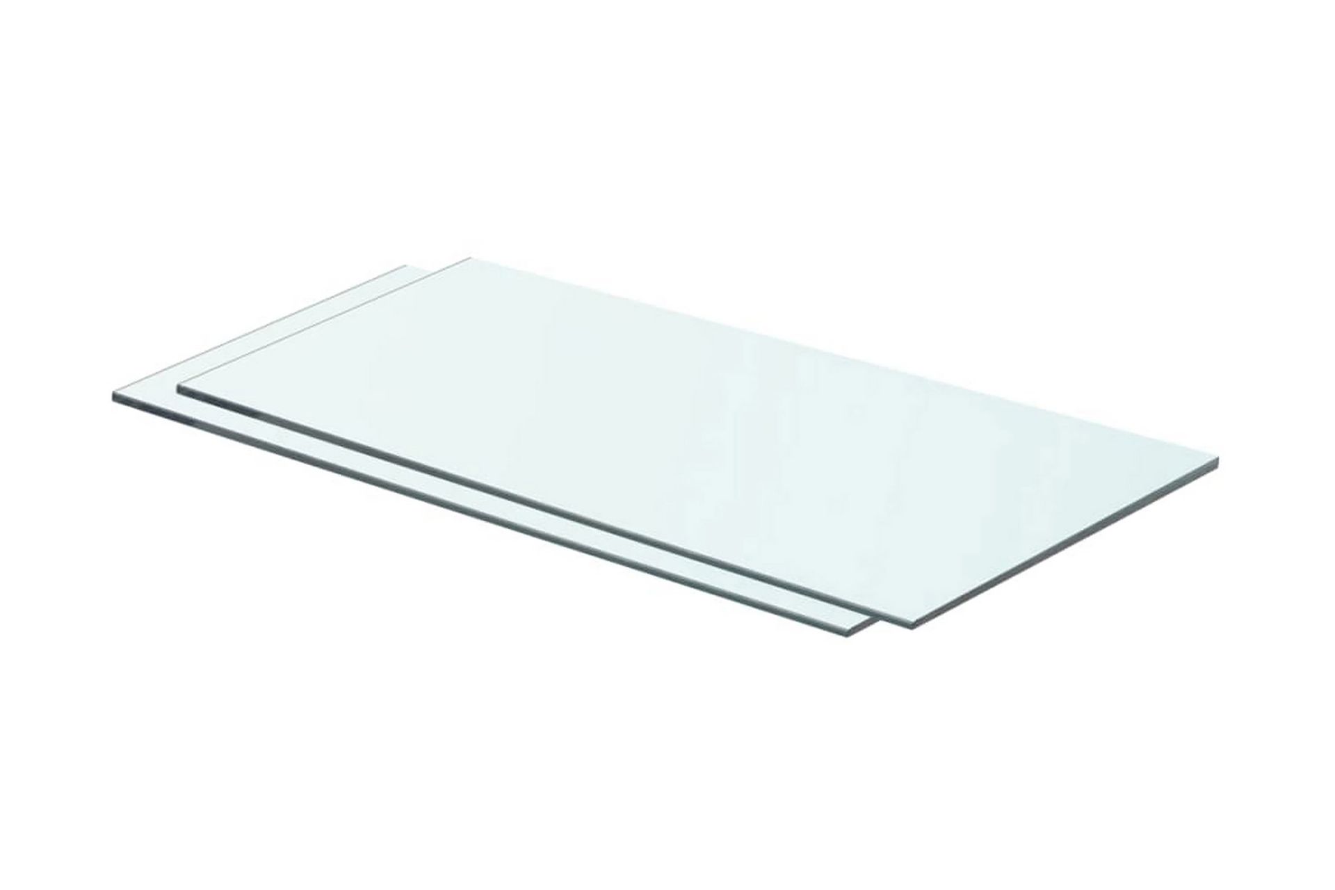 Hyllyt 2 kpl kirkas lasi 60x25 cm - Säilytys - Vaatesäilytys - Vaatekaappi - Vaatekaapin hyllyjärjestelmät - Vaatekaapin hyllytaso