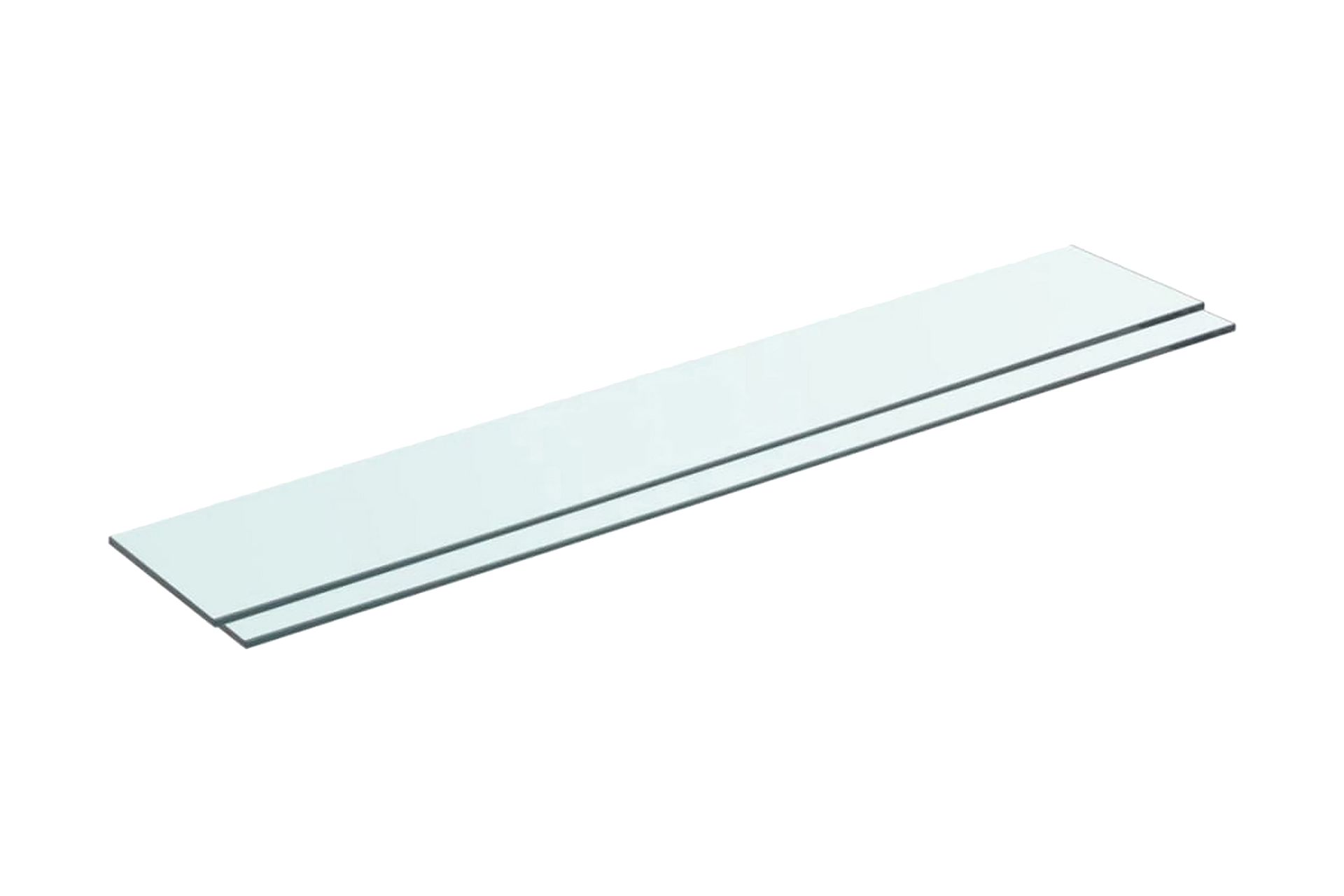 Hyllyt 2 kpl kirkas lasi 80x12 cm - Säilytys - Vaatesäilytys - Vaatekaappi - Vaatekaapin hyllyjärjestelmät - Vaatekaapin hyllytaso