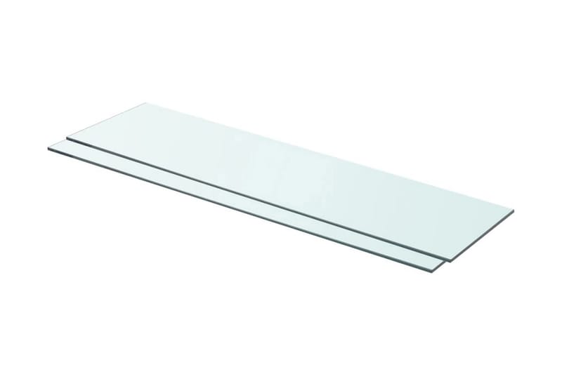 Hyllyt 2 kpl kirkas lasi 80x20 cm - Säilytys - Vaatesäilytys - Vaatekaappi - Vaatekaapin hyllyjärjestelmät - Vaatekaapin hyllytaso