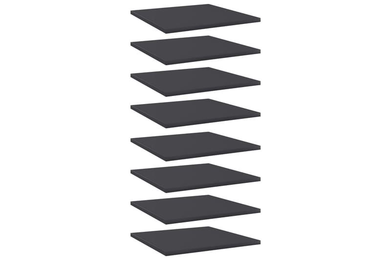 Kirjahyllytasot 8 kpl harmaa 40x40x1,5 cm lastulevy - Harmaa - Säilytys - Vaatesäilytys - Vaatekaappi - Vaatekaapin hyllyjärjestelmät - Vaatekaapin hyllytaso