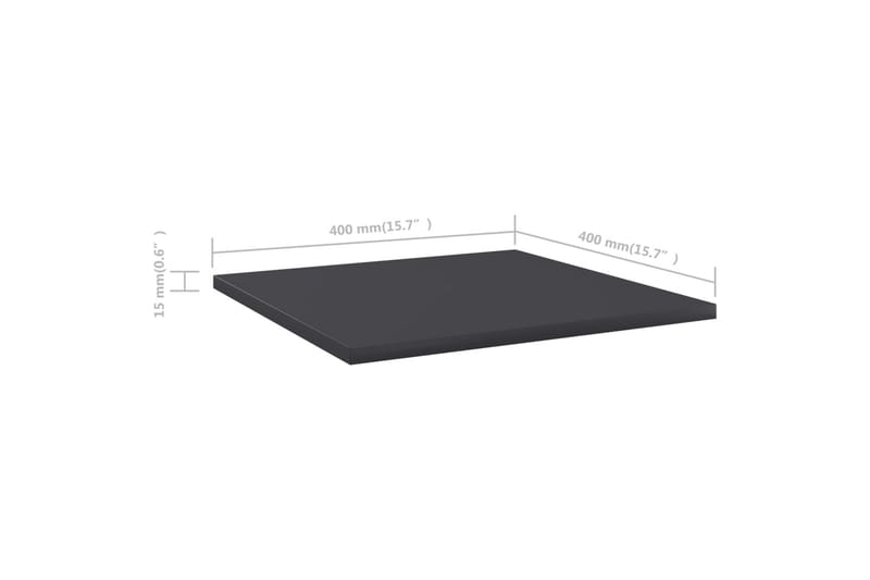 Kirjahyllytasot 8 kpl harmaa 40x40x1,5 cm lastulevy - Harmaa - Säilytys - Vaatesäilytys - Vaatekaappi - Vaatekaapin hyllyjärjestelmät - Vaatekaapin hyllytaso
