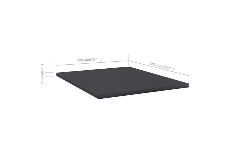 Kirjahyllytasot 8 kpl harmaa 40x50x1,5 cm lastulevy - Harmaa - Säilytys - Vaatesäilytys - Vaatekaappi - Vaatekaapin hyllyjärjestelmät - Vaatekaapin hyllytaso