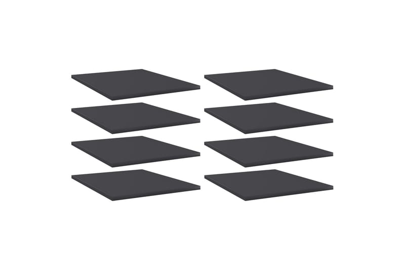 Kirjahyllytasot 8 kpl harmaa 40x50x1,5 cm lastulevy - Harmaa - Säilytys - Vaatesäilytys - Vaatekaappi - Vaatekaapin hyllyjärjestelmät - Vaatekaapin hyllytaso