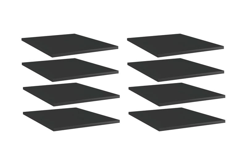 Kirjahyllytasot 8 kpl korkeakiilto musta 40x50x1,5 cm - Musta - Säilytys - Vaatesäilytys - Vaatekaappi - Vaatekaapin hyllyjärjestelmät - Vaatekaapin hyllytaso