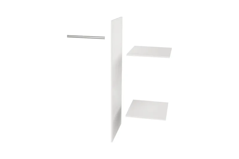 Vaatekaappi Floella 2 ovea 2 laatikkoa, Valkoinen