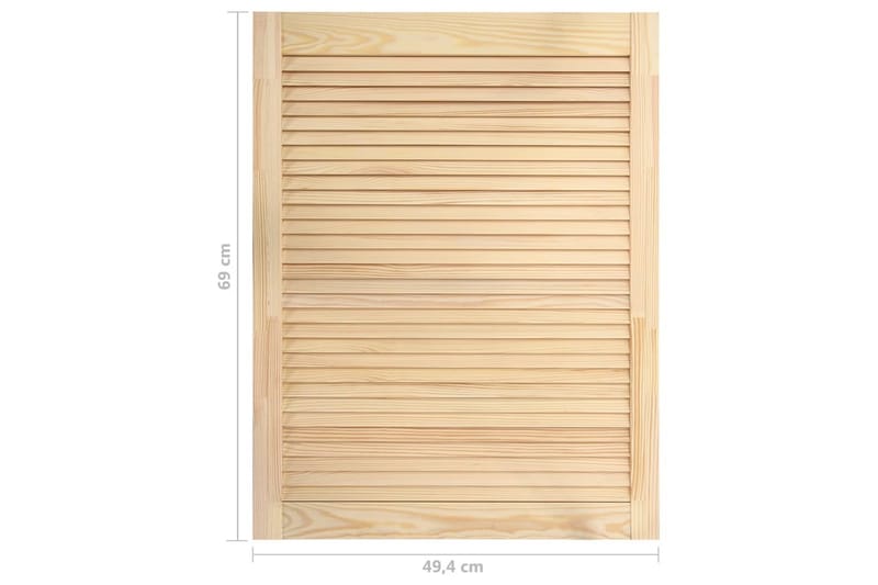 Säleikköovet 2 kpl täysi mänty 69x49,4 cm - Ruskea - Säilytys - Vaatesäilytys - Vaatekaappi - Vaatekaapin ovi - Vaatekaapin päätylevy