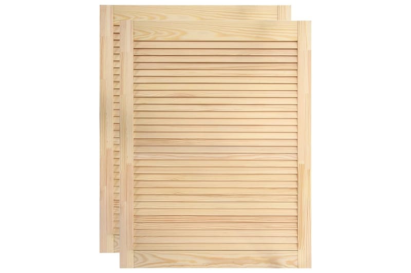 Säleikköovet 2 kpl täysi mänty 69x49,4 cm - Ruskea - Säilytys - Vaatesäilytys - Vaatekaappi - Vaatekaapin ovi - Vaatekaapin päätylevy