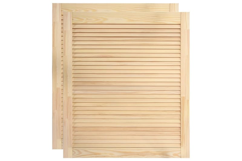 Säleikköovet 2 kpl täysi mänty 69x59,4 cm - Ruskea - Säilytys - Vaatesäilytys - Vaatekaappi - Vaatekaapin ovi - Vaatekaapin päätylevy