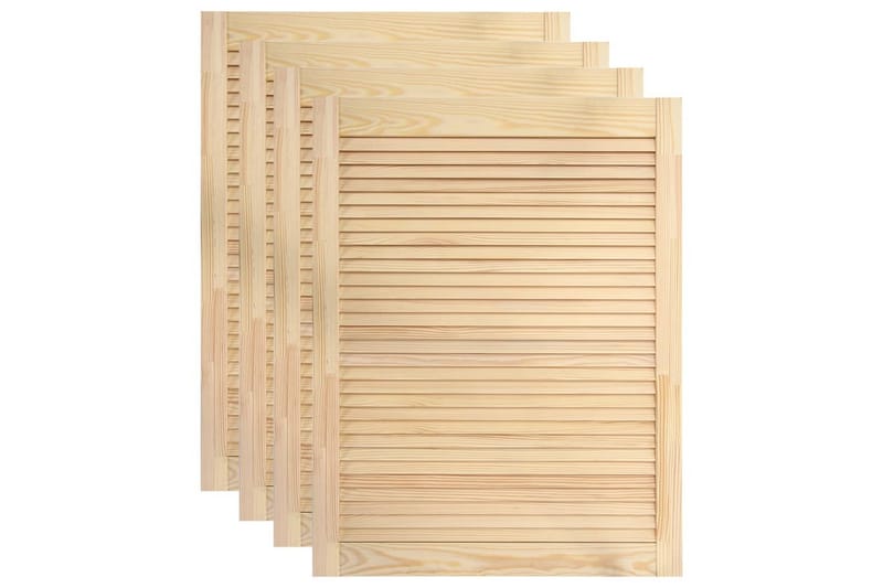Säleikköovet 4 kpl täysi mänty 69x49,4 cm - Ruskea - Säilytys - Vaatesäilytys - Vaatekaappi - Vaatekaapin ovi - Vaatekaapin päätylevy