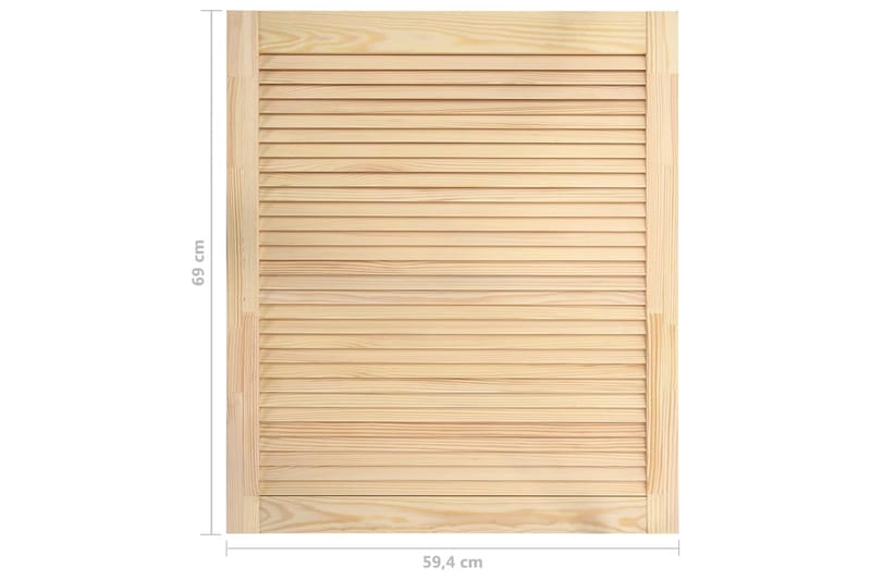 Säleikköovet 4 kpl täysi mänty 69x59,4 cm - Ruskea - Säilytys - Vaatesäilytys - Vaatekaappi - Vaatekaapin ovi - Vaatekaapin päätylevy