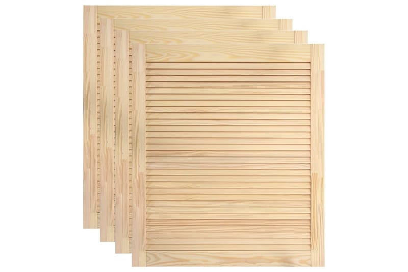 Säleikköovet 4 kpl täysi mänty 69x59,4 cm - Ruskea - Säilytys - Vaatesäilytys - Vaatekaappi - Vaatekaapin ovi - Vaatekaapin päätylevy