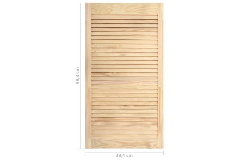 Säleikköovet 4 kpl täysi mänty 99,3x39,4 cm - Ruskea - Säilytys - Vaatesäilytys - Vaatekaappi - Vaatekaapin ovi - Vaatekaapin päätylevy